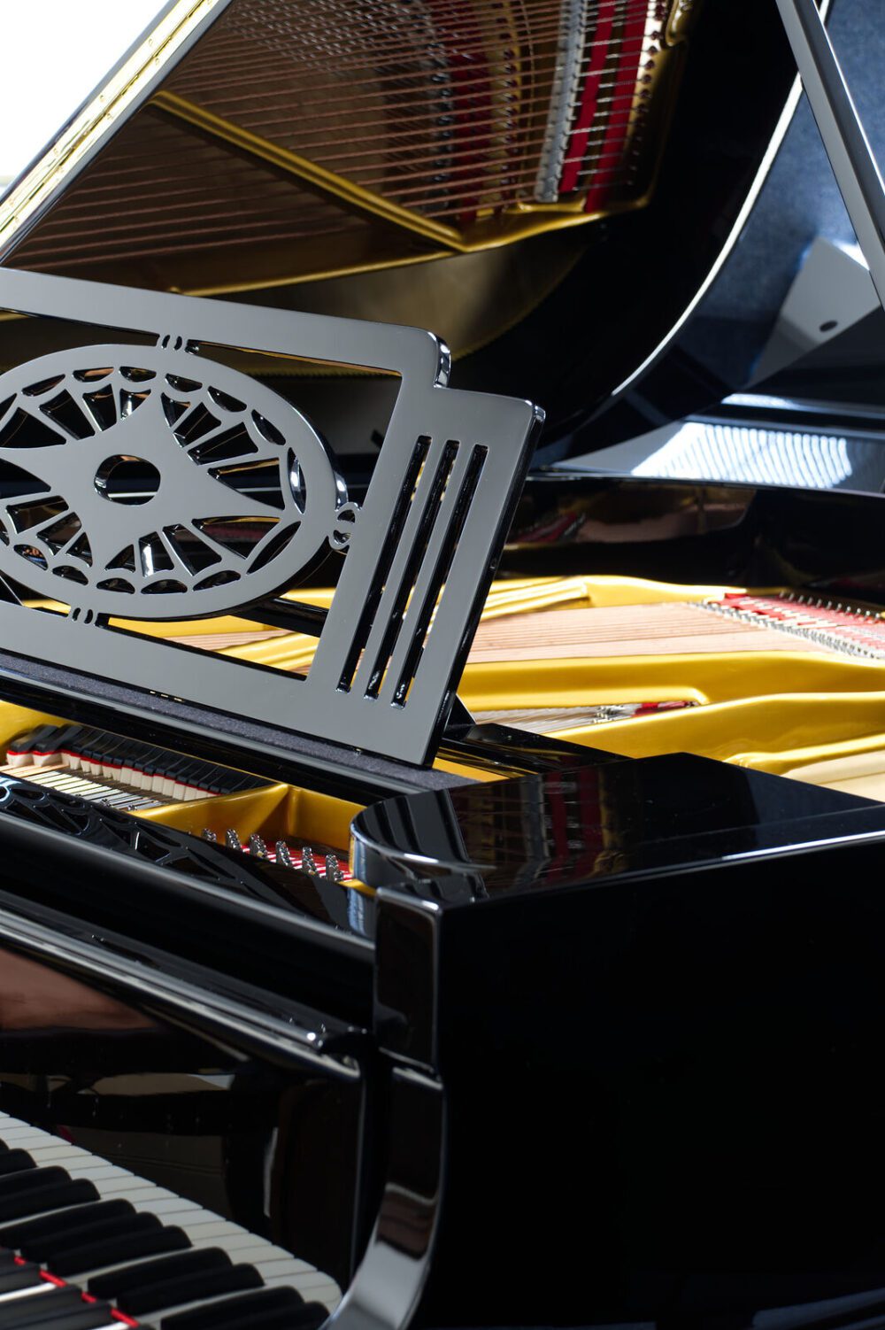 Grotrian Steinweg Flügel, Modell 'VI', Schwarz Hochglanz, Baujahr 1916, gebraucht