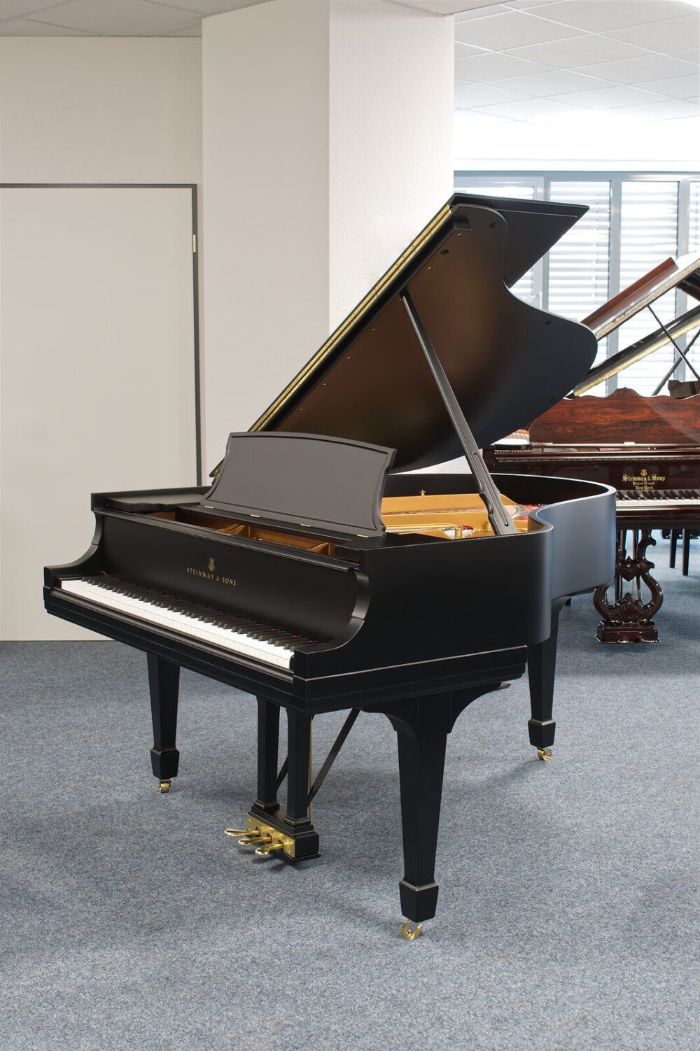 Verkauf eines gebrauchten Steinway & Sons Flügels, Modell M-170, Schwarz matt, Baujahr 1913