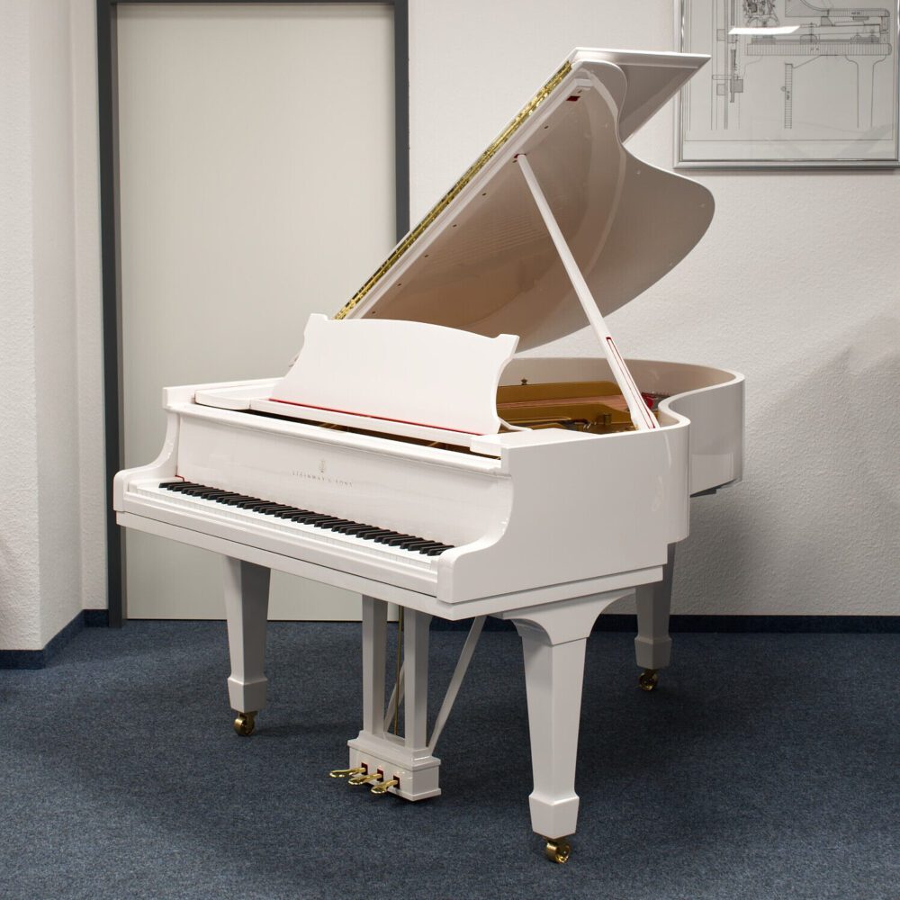 Verwendeter Steinway & Sons Flügel M170, Baujahr 1916, in Weiß, mit 5 Jahren Garantie